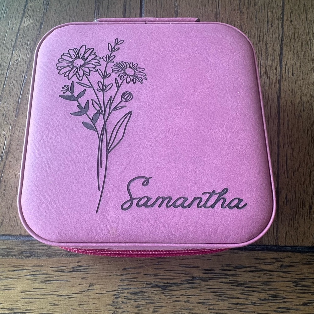 Pink Floral Jewelry Box